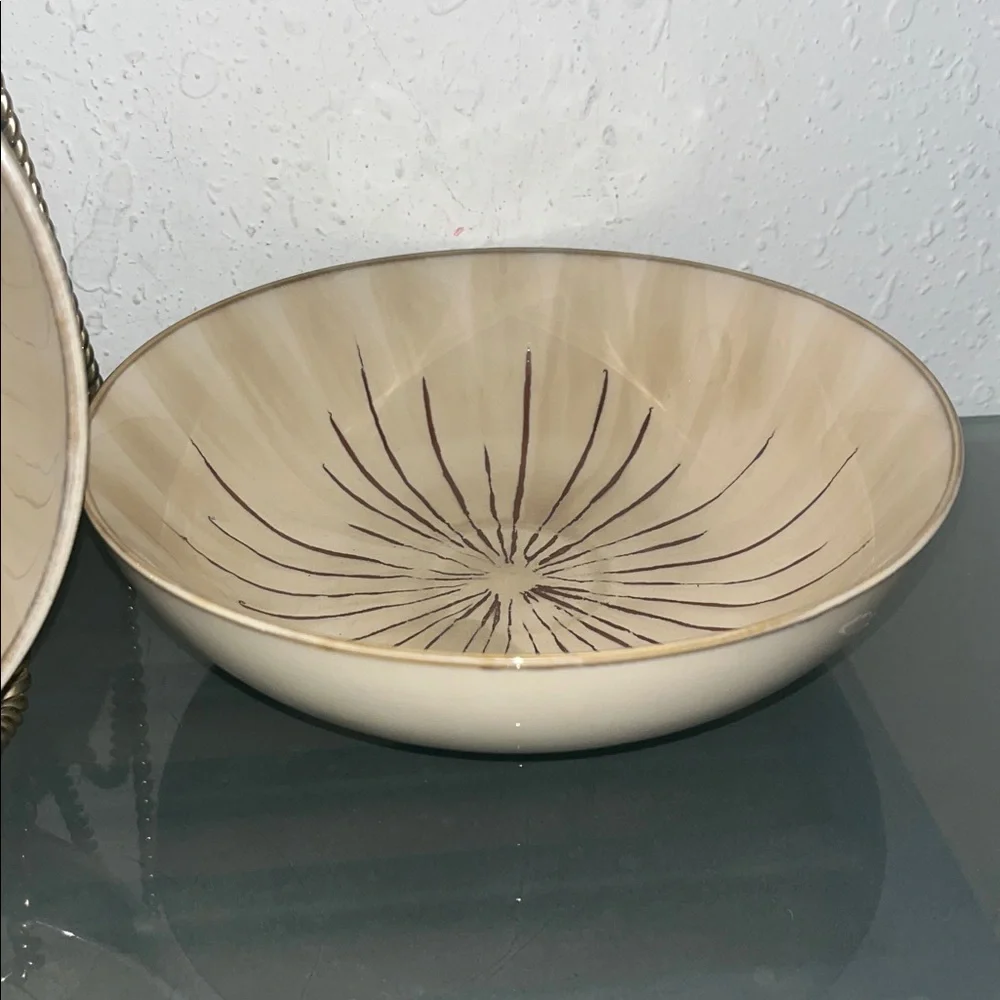 Pier 1 SANCTUARY Pattern Stoneware 7 7/8